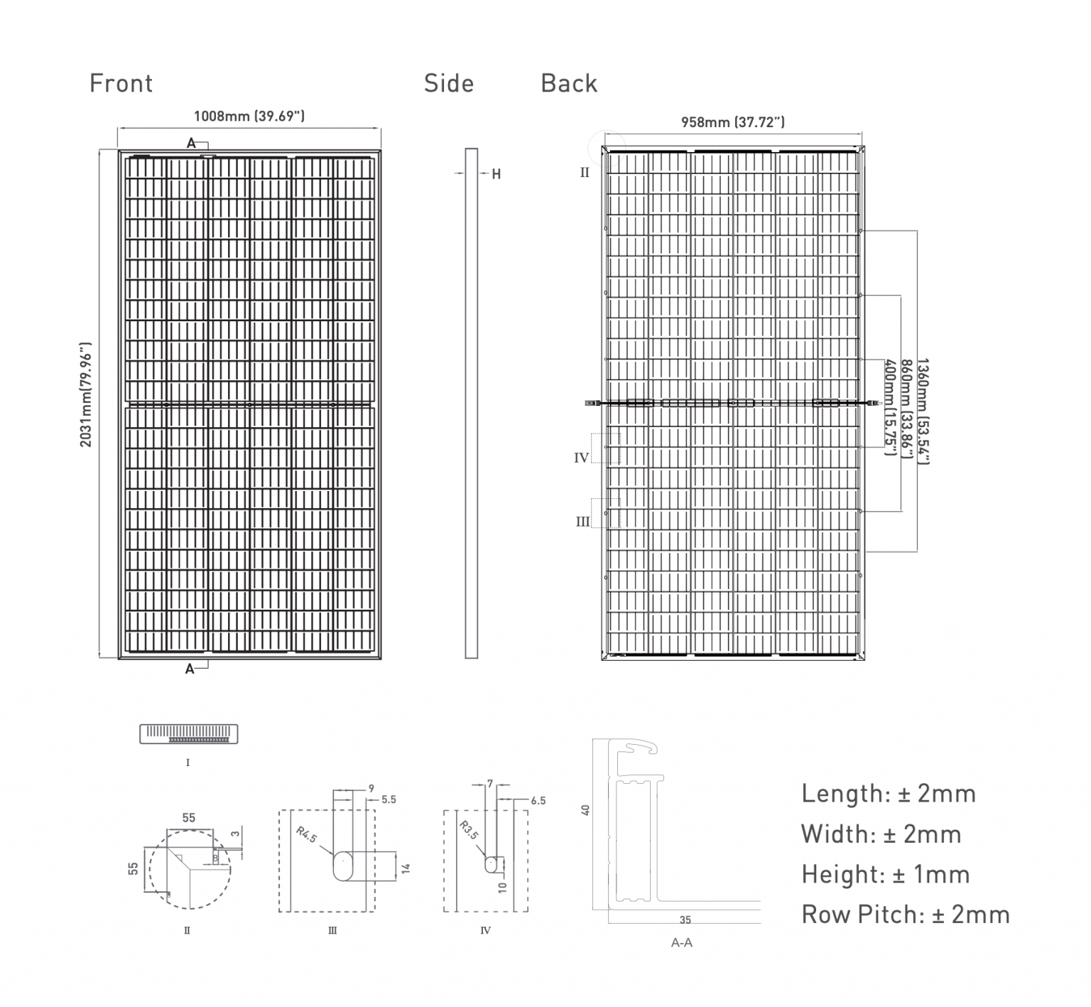 Jinko Solar W Mono Split Bifacial Silver Frame Clear Backsheet V