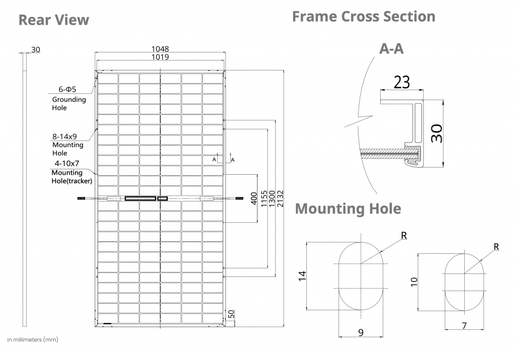 Canadian Solar 450w Mono Split Bifacial Silver Frame Clear Backsheet 1500v Portrait 400mm 7850