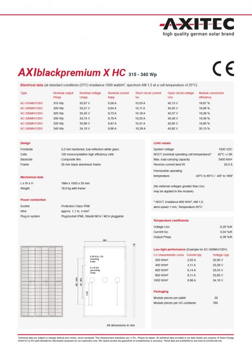 AC 120V AXIBlackPremiumXHC Datasheet PG2