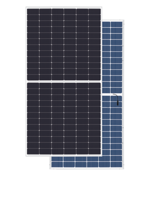 Philadelphia Solar 550W mono split bifacial silver frame clear backsheet, 1500V, 1200mm, MC4