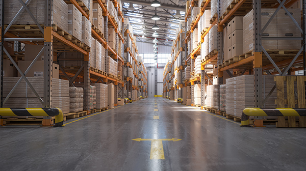 A warehouse full of solar equipment