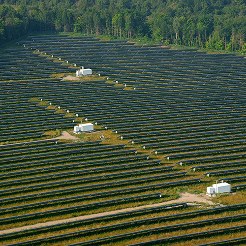 Utility-scale solar field