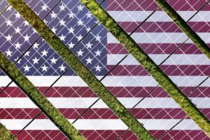 American flag solar panel