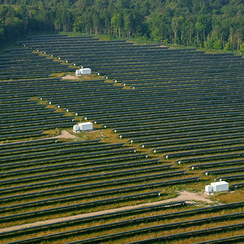 Utility-scale solar field